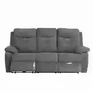Traditional Style Fabric Electric Recliner 3 Seater Sofa